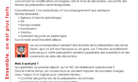 Tract : Fin des préparations des rames Desiro