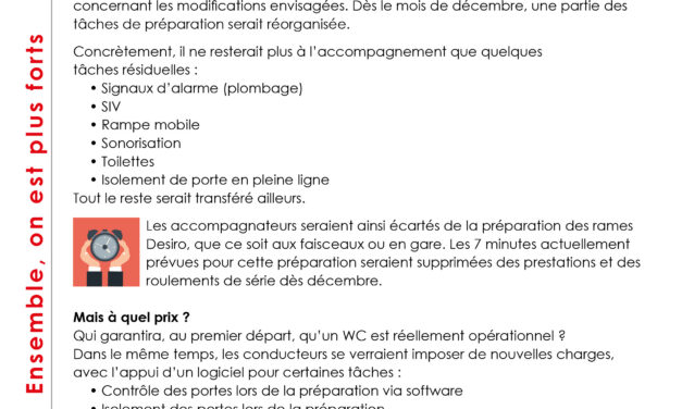 Tract : Fin des préparations des rames Desiro