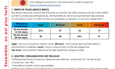 Tract : Alerte chaleur : Mesures de prévention obligatoires