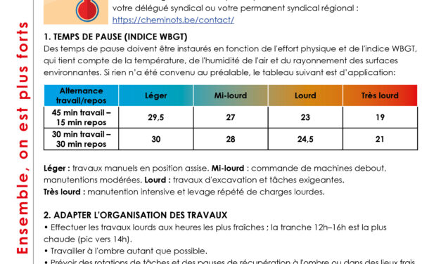 Tract : Alerte chaleur : Mesures de prévention obligatoires