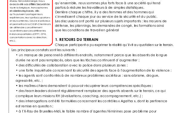 GROUPE DE TRAVAIL NATIONAL SECURAIL – 28 MAI 2026
