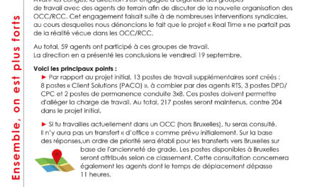 Information au personnel des OCC et du RCC sept 2026