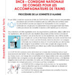 SNCB Consigne congés accompagnateurs trains