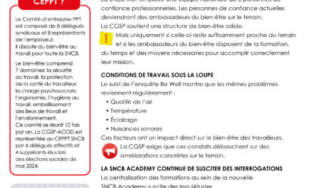 Compte rendu du Comité d’Entreprise PPT (CEPPT) sncb du 24 septembre 2026