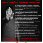 BOYCOTT IMMÉDIAT DES INSTANCES PARITAIRES