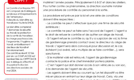 COMPTE RENDU DU COMITÉ D’ENTREPRISE PPT (CEPPT) SNCB DU 30 JANVIER 2025