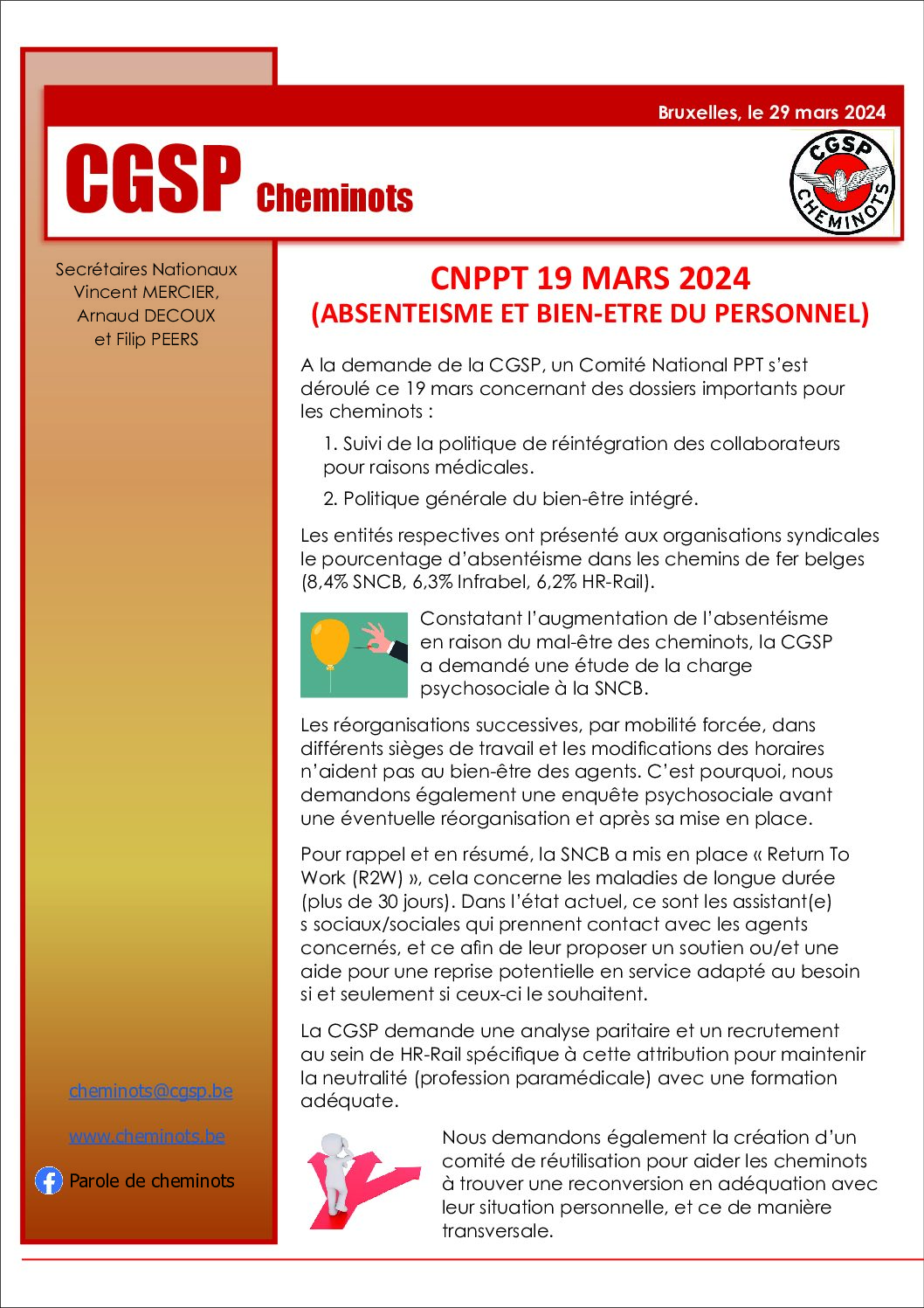 CNPPT 19 MARS 2024 (ABSENTEISME ET BIEN-ETRE DU PERSONNEL)