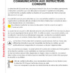 Tract : Communication aux instructeurs conduite
