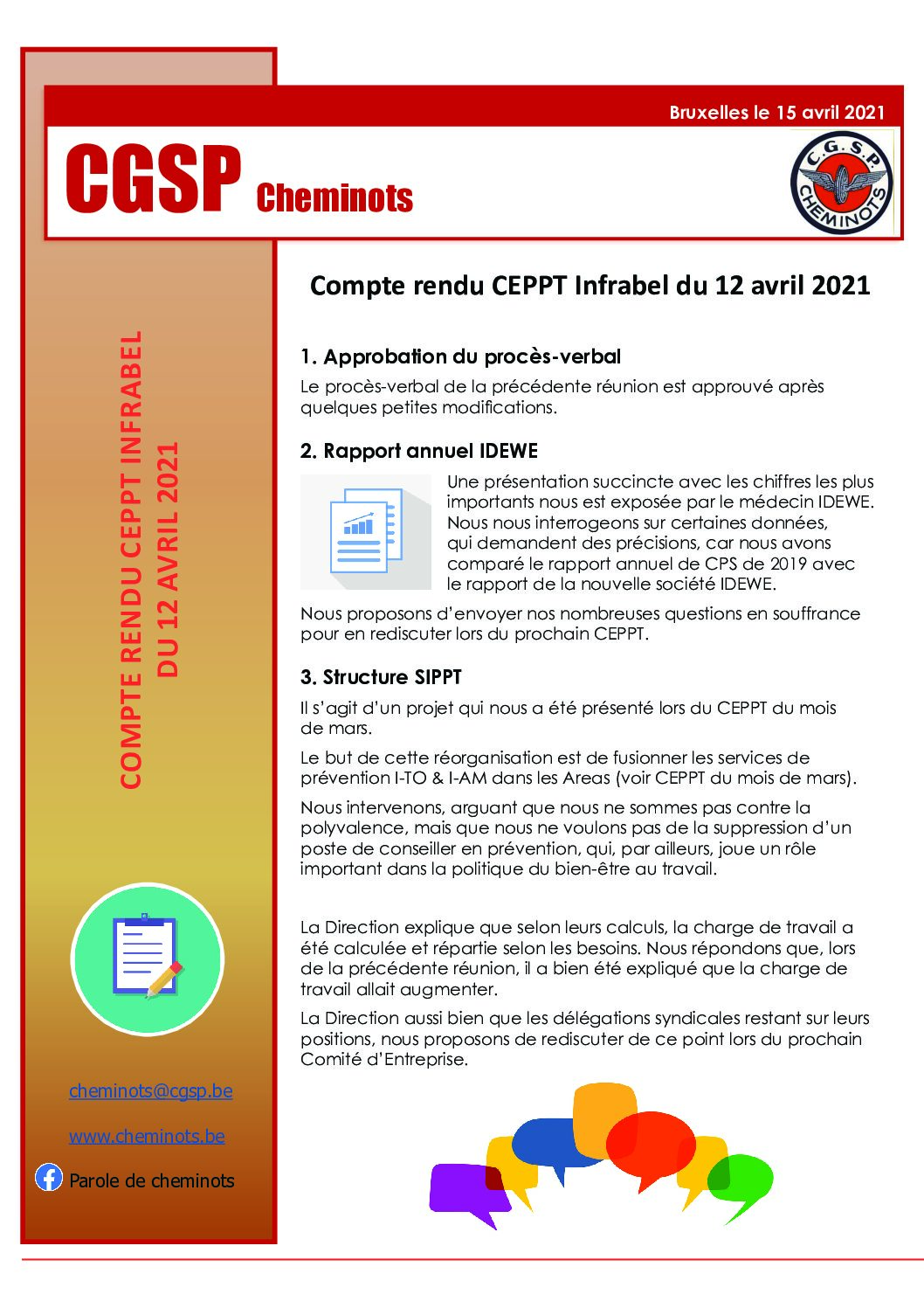 Compte-rendu CEPPT Infrabel 12 avril 2021