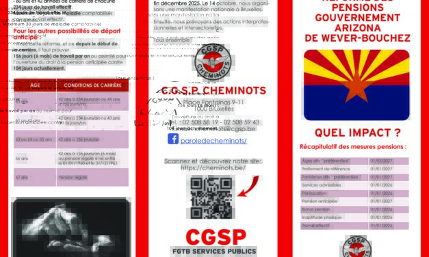 DEPLIANT REFORME DES PENSIONS GOUVERNEMENT ARIZONA DE WEVER-BOUCHEZ