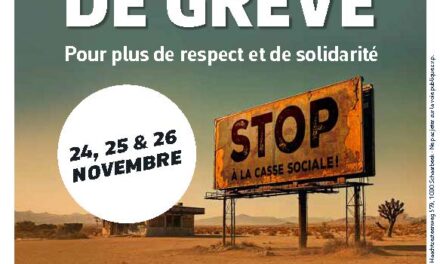 FGTB Tract front commun :  Trois jours de grève