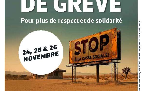 FGTB Tract front commun :  Trois jours de grève