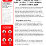 COMPTE RENDU DU COMITÉ D’ENTREPRISE (CEPPT) INFRABEL DU 9 SEPTEMBRE 2024