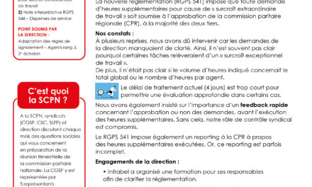 Résumé de la réunion de la Sous-Commission paritaire nationale (SCPN) du 25 juin 2025