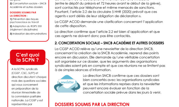 SOUS-COMMISSION PARITAIRE NATIONALE DU 16 MARS 2026