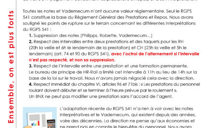 Tract :  Stop aux interprétations du RGPS 541