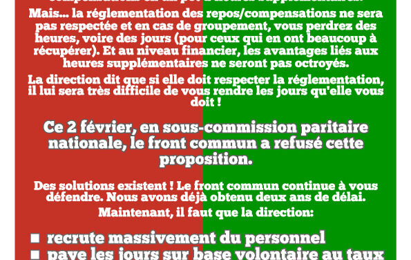 Jours de récupération